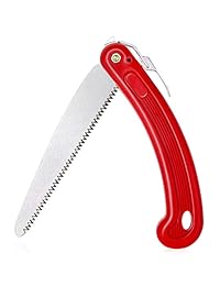 Sierra de mano plegable (Sharp Mini) para podar árboles ramas caza acampada Bushcraft supervivencia madera hueso PVC, hoja japonesa de acero al carbono, corte eficiente y suave, bloqueo de seguridad, mango antideslizante