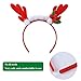 Christmas Reindeer Headbands,Aniwon 6PCS Xmas Headband Hairbands Headwear with Cute Elk Antlers for Kids Adults Christmas Party Supplies
