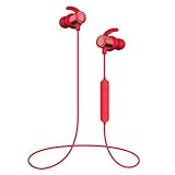 SoundPEATS Magnetic Wireless Earbuds Bluetooth Headphones Sport In-Ear Sweatproof Earphones with Mic (Super sound quality, IPX6, Bluetooth 4.1, aptx, 8 Hours Play Time, Secure Fit Design) - Red