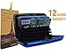 UTRAX 12 Slots Metal Cards Wallet Multi Pockets Aluminum Purse Credit Card Organizing Hard Case Holder for RFID Scan Protection (BLUE)