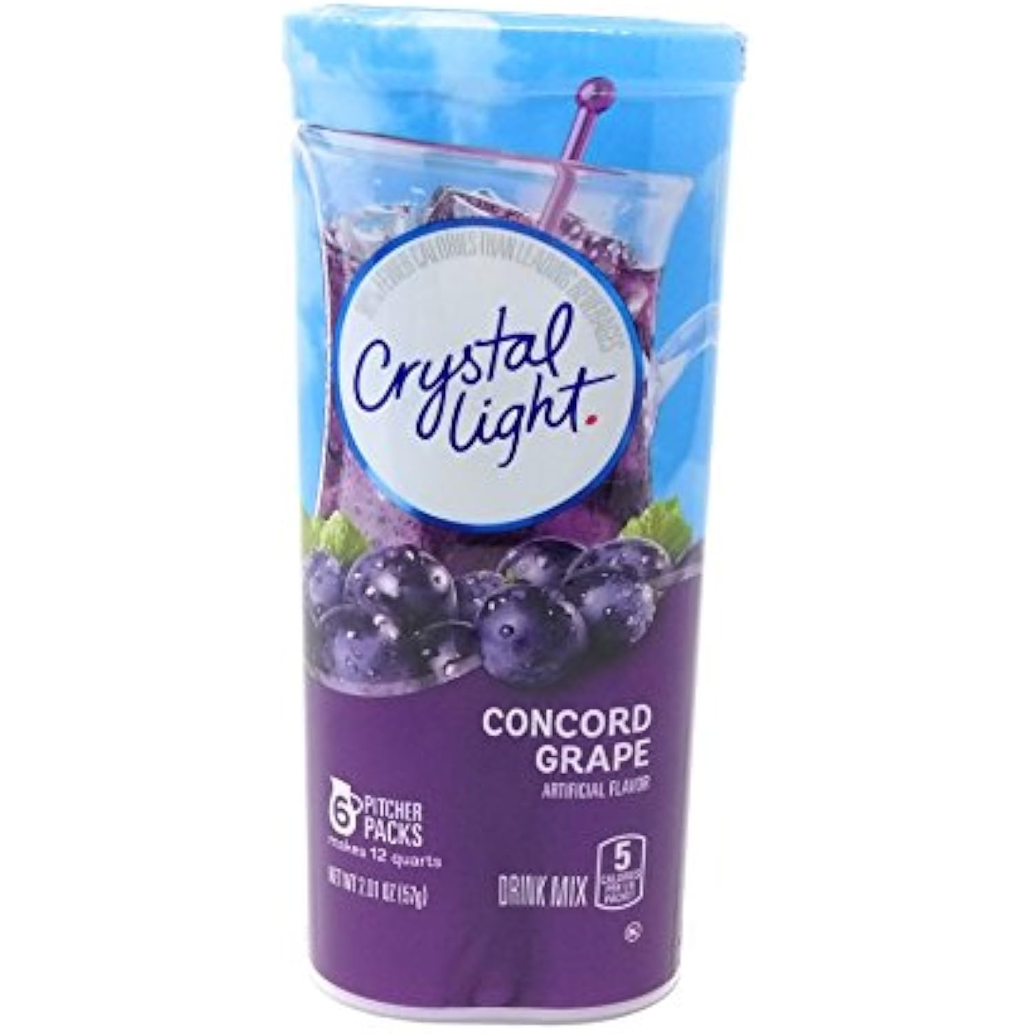 Crystal Light Concord Grape, 12Quart 2.01Ounce Canister (Pack Of 6