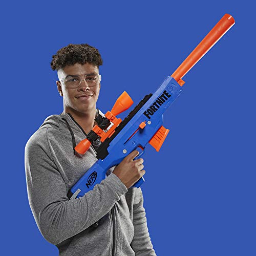 NERF Fortnite BASRR Bolt Action Blaster Includes 3 Bush Targets