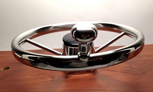 Pactrade-Marine-5-Spoke-Stainless-Steel-Steering-Wheel-with-Turning-Knob-11-L Pactrade-Marine-5-Spoke-Stainless-Steel-Steering-Wheel-with-Turning-Knob-11-L
