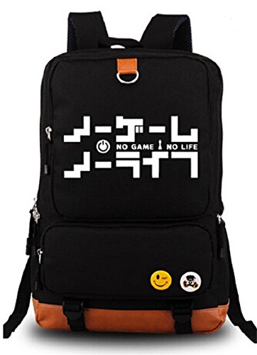 Siawasey Anime No Game No Life Cartoon Laptop Daypack Backpack Shoulder School Bag