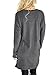 Kool Classic Womens Casual Long Sleeves Solid V-Neck Tunics Tops With Pockets Dark Grey X-Large