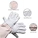Feekr Professional Beekeeping Suit Jacket with Pants and Goat Skin Long Sleeve Gloves, Medium（White）