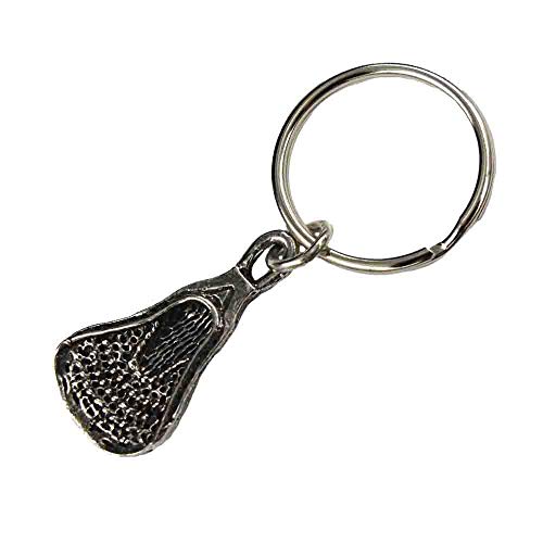 Lacrosse Head Large Pewter Keychain, A546KC