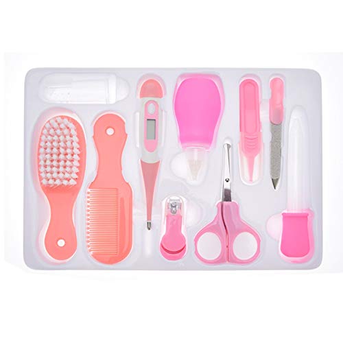 Forart Baby Grooming Kit Infant Nursery Set Newborn Healthcare Kits Child Care Baby Nail Clipper File Scissor Tweezer Thermometer Brush Comb Cleaning Sets