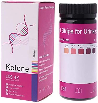 100 Strips/Set Ketone Test Strips Urine Tester Reagent Strip Anti-VC Test-Atkins Diet Weight Loss Analysis Urinary URS-1K Mr19