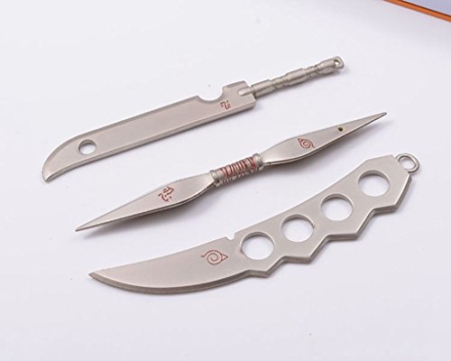 COSAUG Anime Ninja Cosplay Weapon Model Metal Sword Knife 7pcs/Set
