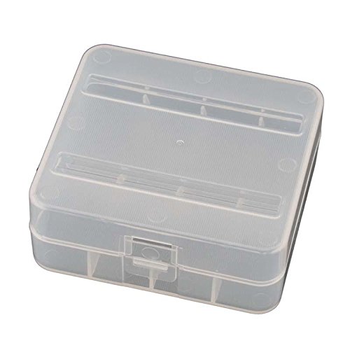 Hard Plastic Case Holder Storage Box for 26650 Battery Holds 2 Batteries