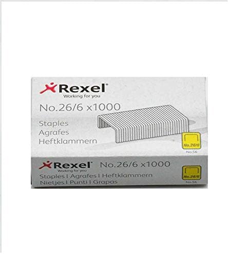 REXEL ACCO6131 - Caja 1000 grapas 26/6 galvanizadas: Amazon.es: Oficina y papelería