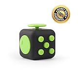 Fidget Cube Relieve Stress & Anxiety Help Attention Hand Fidget Toy Ganowo (Black and Green)