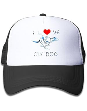 Love My Basset Hound Baby Boys AdjustableTrucker Visor Cap Infant Trucker Hat