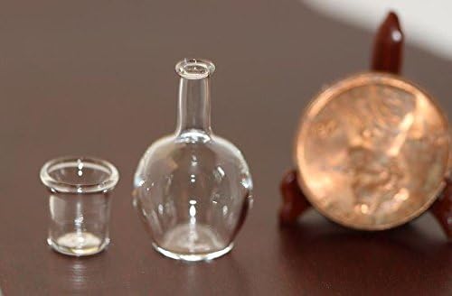 Dollhouse Miniature Artisan Bedside Water Carafe & Glass by Philip Grenyer