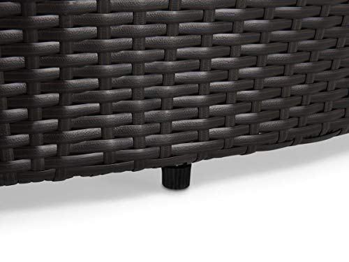 DEKO VERTRIEB BAYERN XXL Premium Rattan Sonneninsel Set Strandmuschel-Strandkorb Gartenliege Lounge inkl. Spedition – Bild 7