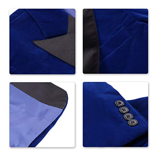 image for Boyland Boys Tuxedo Suit Velvet Peak Lapel Vintage 2 Pieces Slim Fit J