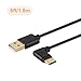 CableCreation USB A to USB C Cable 6FT Angle, 3A USB C to USB A Cable 90 Degree, Type USB C Charger Cable Compatible with Car Carplay, iPhone 15 Pro, Pixel XL 2, LG G6 V20, Galaxy S23/S22 Ultra,1.8M