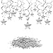 Konsait Silver Star Table Confetti (15 Gram), Silver Hanging Party Supplies for Wedding Shower, Birthday Party Table Decor