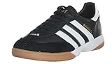 adidas Men's Samba Millenium Soccer Shoe,Black/Running White/Gold,10.5 M US
