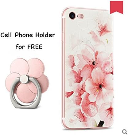 iPhone 7 Case, Cute Pink Sakura Thin Fit Lightweight Soft Flexible TPU Silicone Protective Case, 4.7 inches ( 2016 release ) (Sakura)