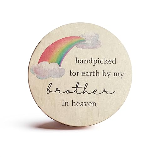 Handpicked by my Brother in Heaven Pregnancy Announcement Rainbow Baby Sign