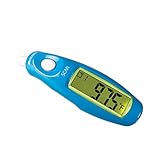 Mabis Instant Ear Thermometer for Quick One Second Readings with Memory and FeverVue Technology - Color Coded Temperature Display, Blue