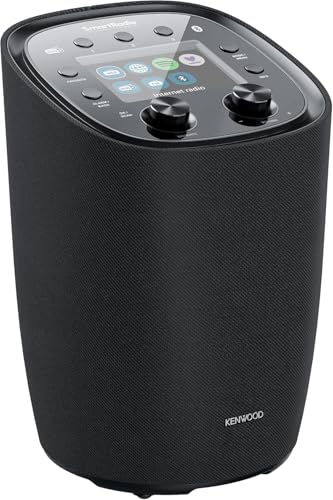 Kenwood CR-ST500S-B - Design Smart-Radio mit 4 TFT-Farbdisplay, WiFi Internetradio, DAB+, UKW, Spotify (HiFi), Deezer, Bluetooth, 30 W RMS Stereo, Integ. Subwoofer, Fernbedienung, OKTIV, Schwarz