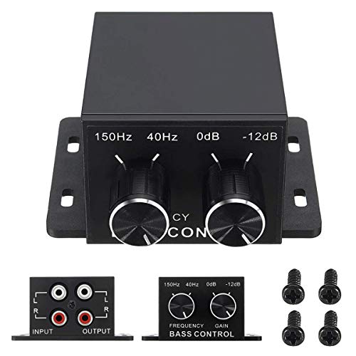 VAFCAM Universal Car Remote Bass Control RCA Subwoof Amplifier RCA Gain Level Volume Knob Booster Audio Stereo - Thumbnail 6