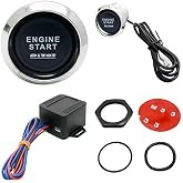 Push Start Button, MACHSWON Car 12V LED Engine Start Push Button Switch Ignition Input Kit