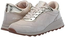 Anne Klein Women's Runner Sneaker, Beige Multi, 6 M