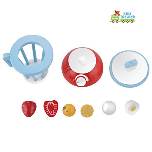 image for KIDS TOYLAND Wooden Pretend Food Toy Kid's New Smoothie Playset Enjoy 
