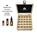 SXC Essential Oil Wooden Box Organizer Wood Storage Case Holds and Protects 25 Oils, Compact size for Travel and Presentations, Small