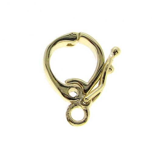 Gold-tone 925 Sterling Silver Interchangeable Bail Clasp Pearl Necklace Enhancer Shortener