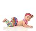 juDanzy retro bright stripe baby girls and toddler leg warmers