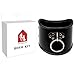 Davidsource Locking Posture O Ring Collar Black Faux Double Leather Neck Belt Adjustable Lockable Choker Collar Restraint Head Harness BDSM Adult Sex Toy