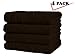 Premium, Luxury Hotel and Spa Quality, 100% Genuine Cotton, 27x55 Inches 4-Piece Turkish Bath Towel Set for Decorative Bathroom, Maximum Softness and Absorbency by American Soft Linen, Chocolate Brown