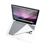 Premium 3 in 1 Microfiber Laptop Protector for Macbook and PC, Retina Screen Cleaner, Anti Scratch Keyboard Cover Non Slip Mouse Pad, for any 13 in, 13.3 in, 13.5 in Screen (Cool Gray)