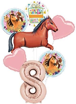 Mayflower Products Spirit Riding Free Party Supplies 8th Birthday Brown Horse Balloon Bouquet Decorations Balloons Amazon Canada