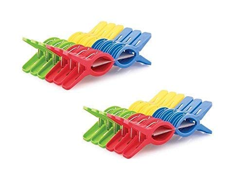 Rockfield Plastic Heavy Quality Cloth Hanging Clips Set of 24 Pieces (2 Dozen)(24 Pcs)