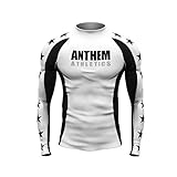 Anthem Athletics HYPERWHITE Ranked Competition Rash Guard Compression Shirt - BJJ (IBJJF Approved) & MMA