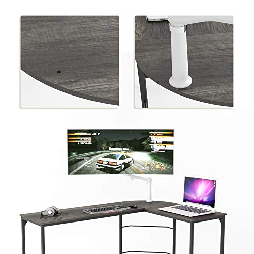 Teraves Reversible L Shaped Desk, 57.9" Gaming Computer Desk, Modern