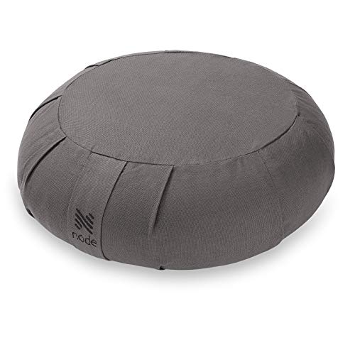 Node Fitness Organic Cotton 15″ Round Meditation Cushion – Gray