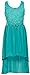 Wonder Girl Big Girls' Solid Lace Chiffon High Low Dress Set