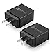 USB Wall Charger,18W UL Certified Fast Charger Plug,Adaptive Charger Adapter Compatible Samsung Galaxy S9+/S9 S8+/S8 Note 8,LG,Nexus,Pixel,and Other USB Devices, 2 Pack-Black