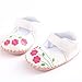 Meckior Infant Baby Girl Sandals Soft Non-Slip Rubber Sole Handmade Princess Wedding Dress Shoes Toddler First Walkers