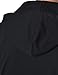 4BS Mens Casual Buckle Zipper Slim Hoodie Cotton Solid Short Sleeve T-Shirts Black US L(Tag Size 2XL)