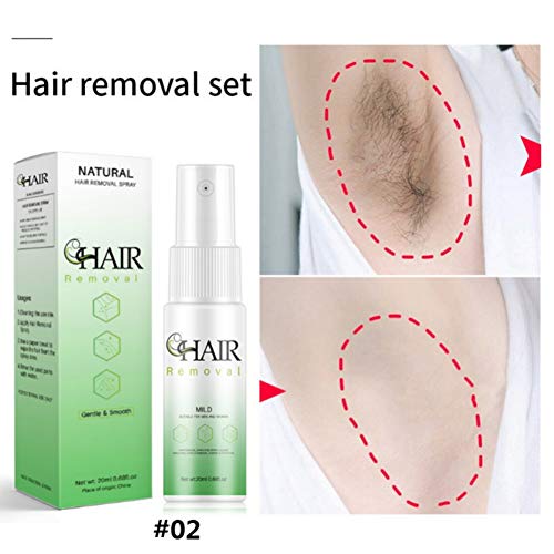 Luxsea Hair Removal Repair Spray Smooth Body Hair Inhibiting Moisturizing Non-Irritating After Wax Treatment Spray for Arm/Underarm/Legs