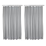 Bath Bliss 2 Pack PVC Heavy Weight Shower Curtain