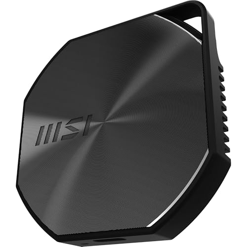 MSI DATAMAG 20Gbps 1TB - 1.600 MB/s lesen, 1.500 MB/s schreiben, magnetische Portable SSD für kompatible Konsole, PC und iPhone/Android